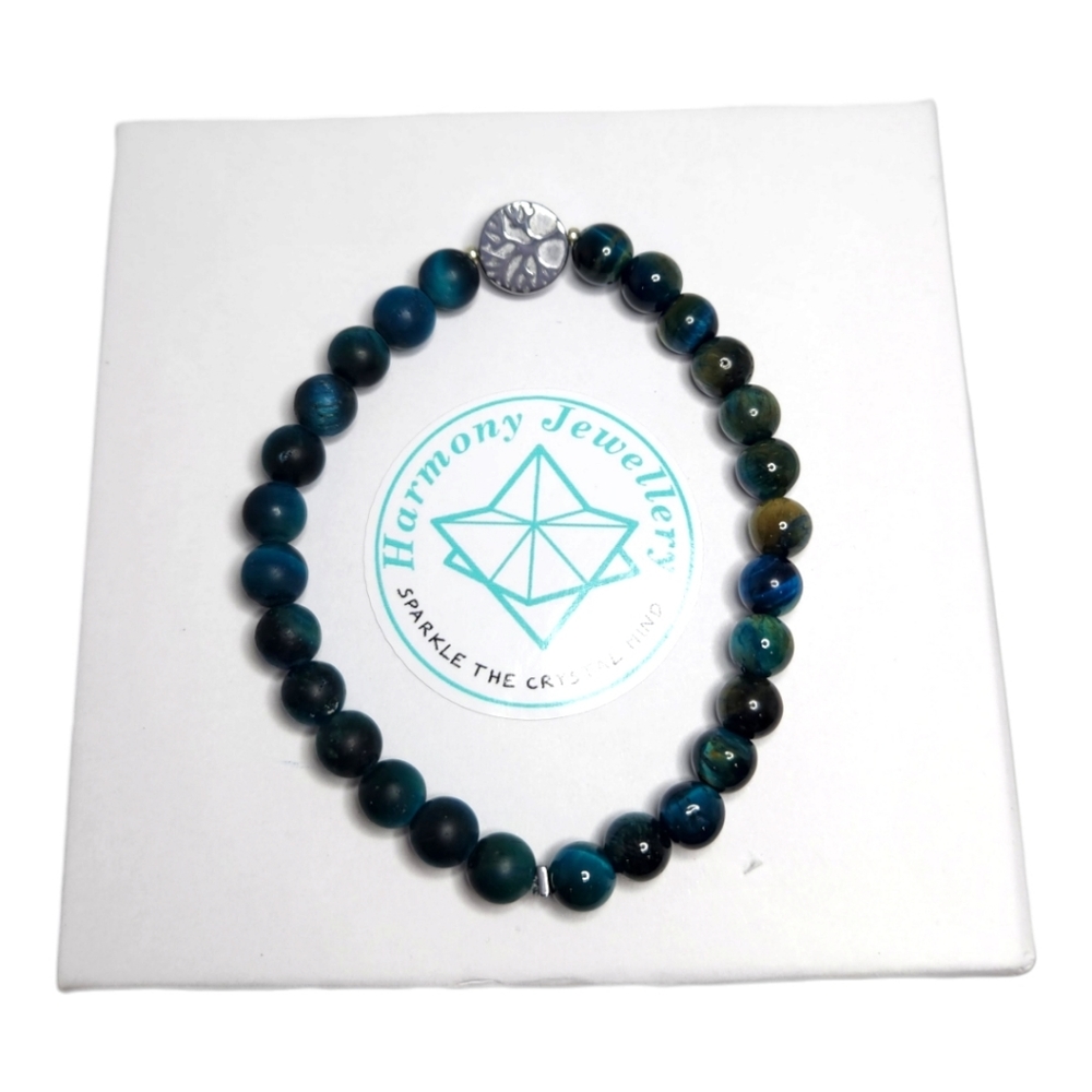 6 mm Blue Tiger Eye Bracelets/ Assorted styles